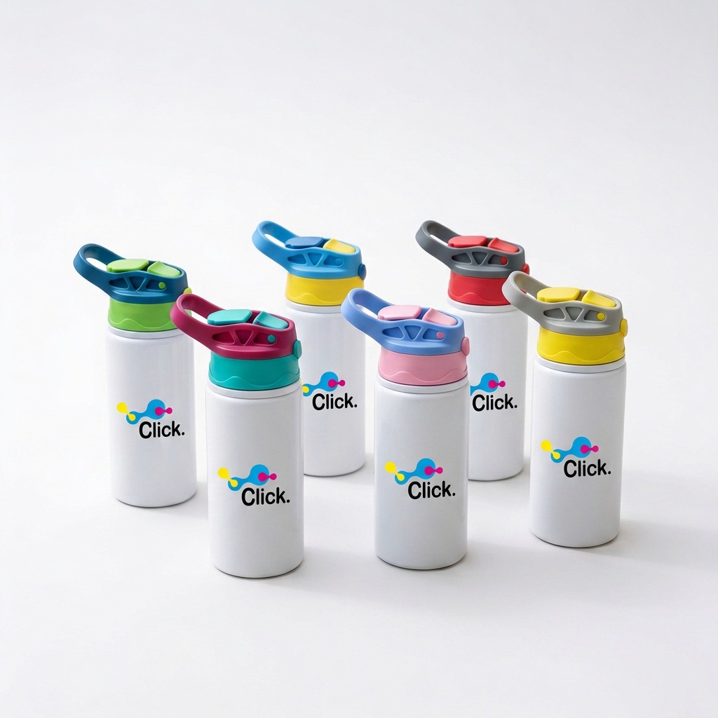 Squeeze em aluminio, capacidade de 600ml,  com aplicação DTF, diversas cores.